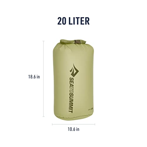 Sea to Summit Ultra-Sil Dry Bag, Ultralight Waterproof Dry Storage - color: Tarragon Green, style: 20 Liter