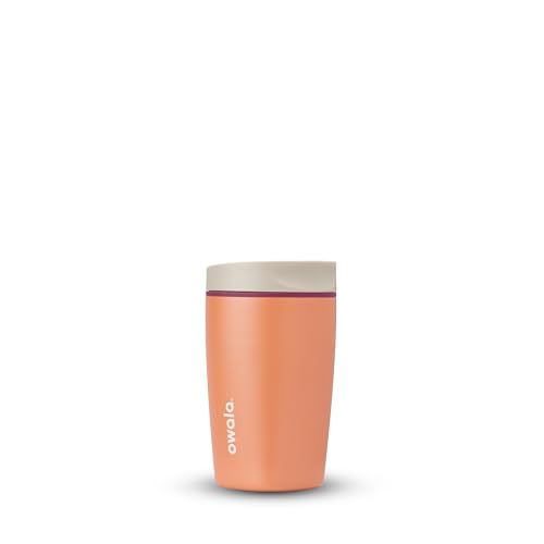 Owala SmoothSip Slider Insulated Stainless Steel Coffee Tumbler, Reusable Iced Coffee Cup, Hot Coffee Travel Mug, BPA Free 12 oz, Campfire Nights - color: Campfire Nights, size: 20 oz