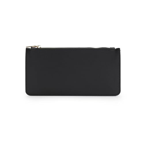 Pencil Pen Case Stationery Case Pouch Bag (Black,Faux leather) - color: Black/FL