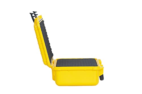MEIJIA Portable All Weather Waterproof Protective Case,Hard Case,Camera Case With Customized Fit Foam,Fit Use of Drones,Camera,Equipments,Pistols,13.35 x11.63x5.98inches (Yellow) - color: Yellow