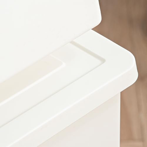 YUNGSHY 2 Pack 15 Quart White Large Stackable Storage Bins With Lids,Bathroom Closet Undersink Organizers and Storage Containers and Durable Nestable Closet, Garage, Totes (white, 15Qt. -2Pack) - size: 15Qt. -2Pack