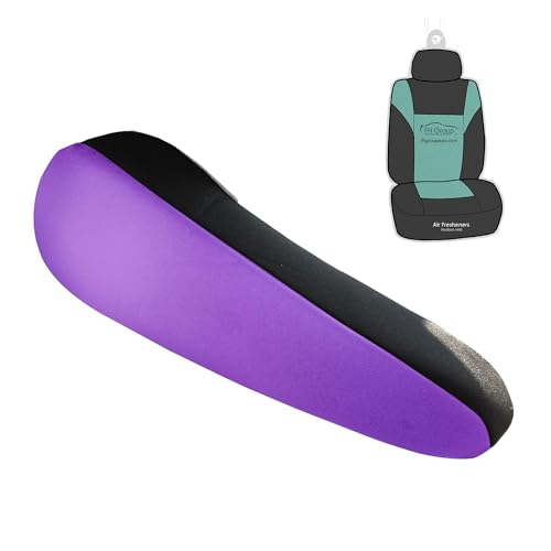 FH Group Flat Cloth Fabric Purple Armrest Cover Semi-Universal Fit, One Pair Purple - color: Purple, style: Armrest Cover
