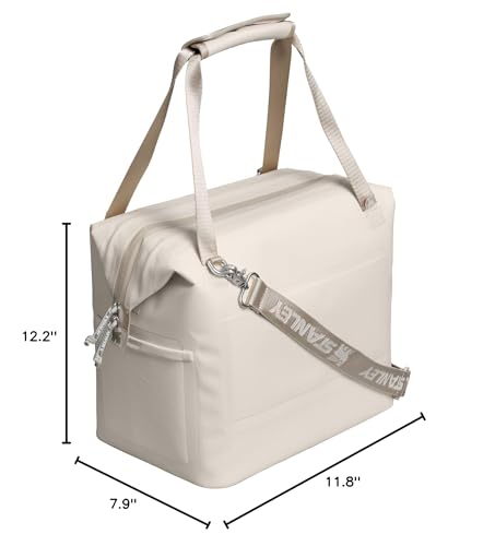 Stanley All Day Julienne Soft Cooler Bag and Lunch Box | Insulated Travel Bag with Zipper | BPA-Free - color: Cream, style: Midi