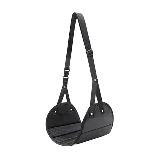 Airplane Travel Footrest Hammock, Airplane Foot Hammock to Relax Your Feet, Comfy Feet Hanger Plane Footrest for Long Trip, Feet Hammocks for Plane, Long Flight Foot Rest,Travel Essentials - color: Black