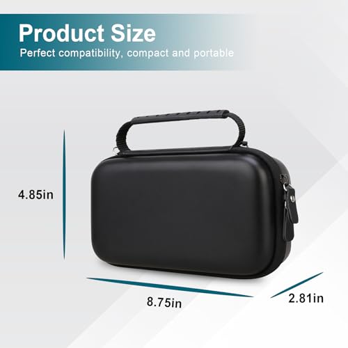 Canboc Carrying Case for Ceptics Universal Travel Adapter Kit, World Travel Adapter Kit Box with Removable Shoulder Strap, Zipper Mesh Bag fit USB Cable, Black (Case Only) - color: Black+Black