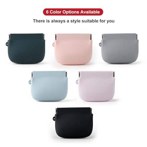 Squeeze Coin Purse for Women – Silicone Small Coin Pouch with Kiss Lock for Coins, Keys, Lipstick, and Earphones – Mini Cute Change Purse, Coin Purse & Pouch for Daily Life, Cars, Travel, Party - color: Squeeze / Dark Green