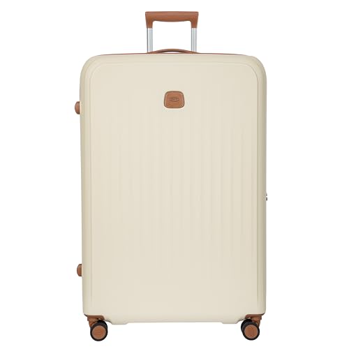 Bric's Taormina Ultra-Light Checked Luggage – Expandable Hard Shell Suitcase with TSA Lock, Anti-Tamper Zippers & 360 Spinner Mobility Wheels - 32 Inch, Cream - color: Cream, size: Checked-Extra Large
