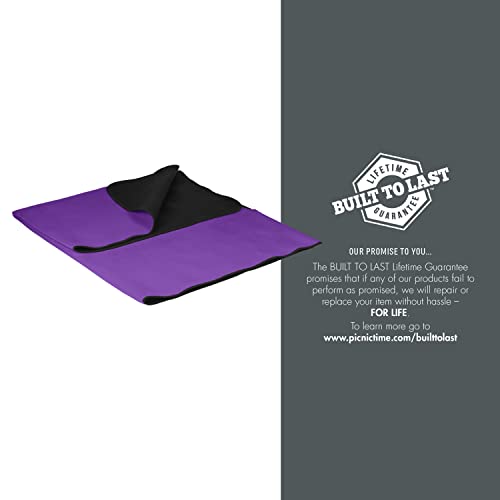 ONIVA - a Picnic Time brand Blanket Tote Outdoor Picnic Blanket, Beach Blanket, Camping Blanket 16 x 11 x 3 - color: Purple