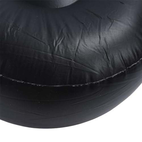 ZJchao Ultra Light Inflatable Flocked Ottoman Compact Round Footrest for Camping Travel Outdoor Lounging - color: Brown