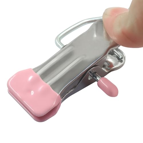 15 Pack Stainless Steel Boot Hangers Clips, Laundry Hooks Hanging Clips, Space Saving Boot Holder Clips for Closet Travel(Pink) - color: Pink
