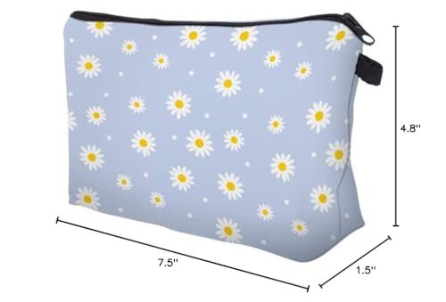 Cute Travel Makeup Bag Cosmetic Bag Small Pouch Gift for Women (Daisy) - color: Daisy