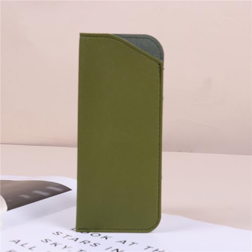 YYaaloa Soft Leather Glasses Sunglasses Cases 7x3 Inch PU Leather Travel Glasses Pouch for Women Men Kids - color: 6 Different Dark Color