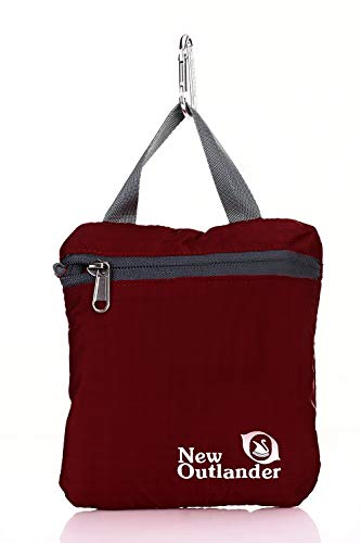 Outlander Packable Handy Lightweight Travel Hiking Backpack (Dak Red, 33L) - color: Dark Red, size: 33L