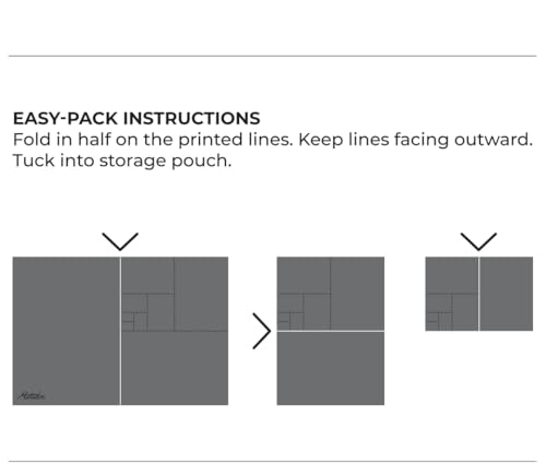 Matador Pocket Blanket Mini 4.0 - (Seats 1-2); Foldable Concert and Festival Blanket; Sand Proof Beach Picnic Tarp - color: Charcoal, size: Mini