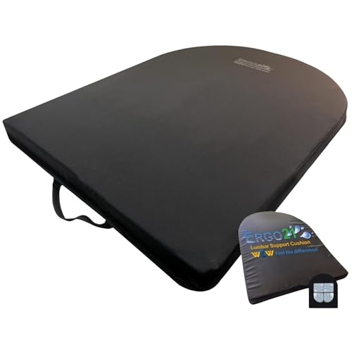ERGO21 Lumbar Pillow Lower Back Support Cushion for Back Rest, Good Posture, Spine Pain, Long Sitting Hours at Chair, Office, Car Seat, Wheelchair, Large (18" W x 24”x 1.5”) - size: Lumbar Large - 24" x 18" x 1.5"