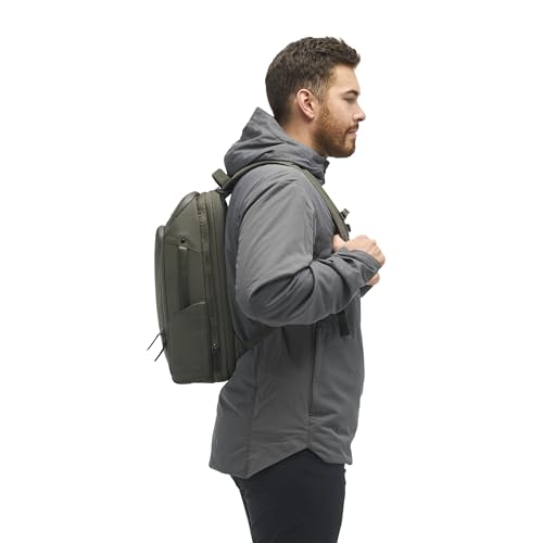 NOMATIC 14L Travel Pack - Mens Travel Backpack - Expandable to 21L - Water Resistant Daypack - TSA-Ready - Lightweight Business Traveling Backpack for Men - 15" Laptop Compartment - color: Olive, size: 14L