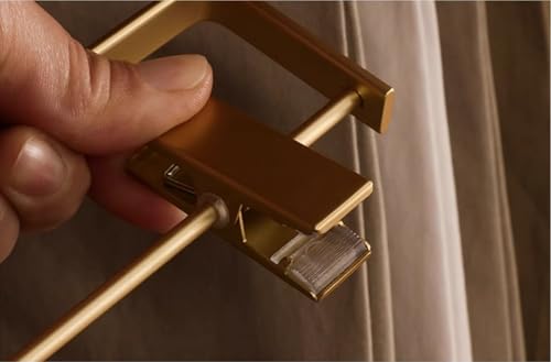 Premium Matte Gold Aluminum Pants Clip Hanger 100 Pack, Extra Smooth & Durable Metal Shirt Dress Aluminum Alloy Hanger,Clothing Support,Clothing Hang - style: Golden Pants Clip Hanger(100)