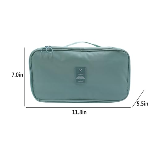 Portable Underwear Bra Storage Bag Waterproof Travel Organizers Multi-Layer Toiletry Packing Cube - color: Stripe-light blue