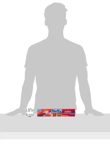 Hefty Slider Jumbo Storage Bags, 2.5 Gallon Size, 12 Count (Pack of 4) - size: 12 Count (Pack of 4), style: Jumbo Bag (2.5 Gallon)