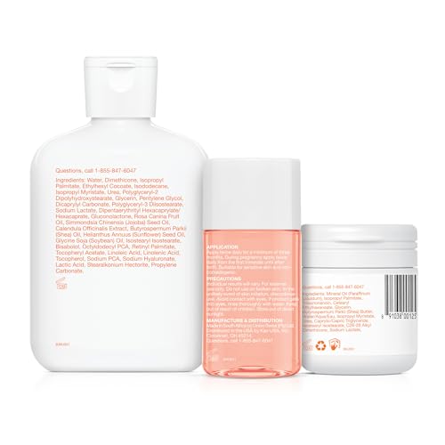 Bio-Oil Skincare Set for Scars, Stretch Marks, and Dry Skin, 3 Pc Travel Size Kit Includes Skin Care Oil (2 oz), Dry Skin Gel (1.7 oz), and Body Lotion (5.7 oz), Pregnancy and Maternity Stretch Marks