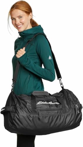 Eddie Bauer Stowaway Packable Duffel Bag | Travel | Foldable | Lightweight | Durable | Ripstop Polyester - color: Marine