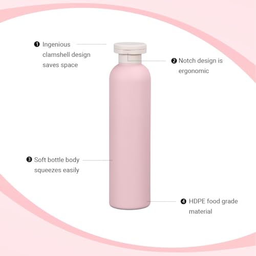 Travel Shampoo Bottle, Empty Plastic Squeeze Bottles 8.8oz with Flip Cap, Lotion Container for Toiletries Travel Size Shampoo and Conditioner - color: Blue+Green+Pink, size: 8.8 oz
