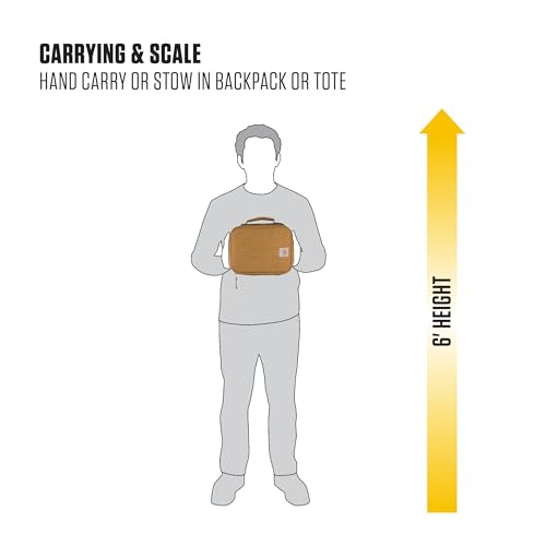 Carhartt Insulated Lunch Cooler For Men and Women, Fully Insulated Lunch Pale for Everyday Use, 4 Can (Black) - color: 4 Can (Black)