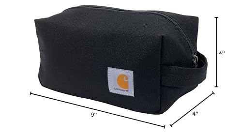 Carhartt Durable Travel Kit, Organize Essentials W/the Water Resistance Toiletry Bag, Black - color: Black