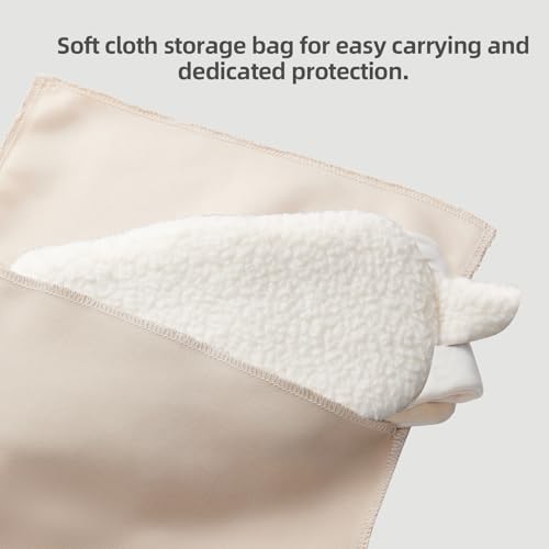 Original Sheep Sleep Mask Soft Light Blocking Eye Mask White Adjustable Elastic Rest Eye Cover Quiet Buckle Comfort Eye Shade for Home Travel School - color: White