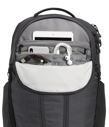 THE NORTH FACE Surge Commuter Laptop Backpack | Daypack With Water Repellent Finish, 16" Laptop Sleeve, Reflective Details - color: Asphalt Grey Light Heather/Tnf Black-npf, size: One Size