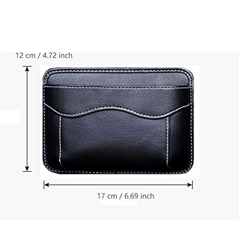 Car Side Pocket Organizer, Auto Seat Pockets PU Leather Pen Phone Holder Tray Pouch Used for Car Door, Window, Console, Seat -Fits to Organize Document, Registration, Notepad, Gadgets, Pen