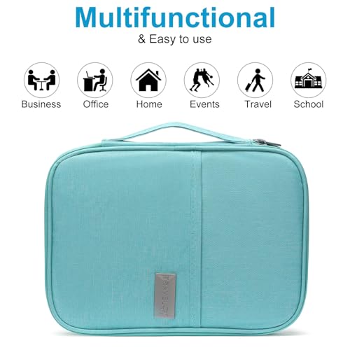 Family Passport Wallet Holder,Waterproof Multi functional Travel Document Organizer for Men Women Travel Wallet - color: Light Blue