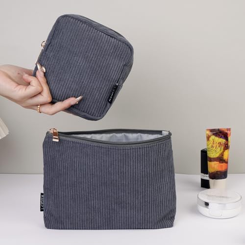 MAGEFY Makeup Bag Small Cosmetic Bag for Women - color: Black-2pcs-Small+Large