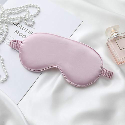 Silk Satin Sleeping Eye Mask, Light Purple Sleep Eye Mask Night Blindfold for Women and Men, Soft Breathable Blackout Eyeshade Eye Cover for Travel, Wedding Bridesmaid Gift - color: Light Purple