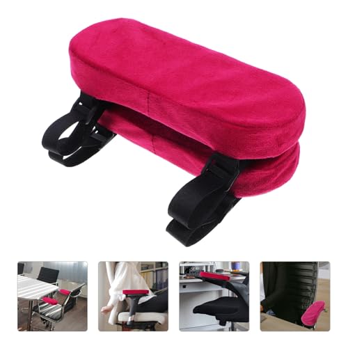 TEHAUX 2Pcs Chair Armrest Covers High Density Memory Foam Elbow Support Cushion for Office Gaming Chairs Easy Maintenance Versatile Use for Home Office Airplane More