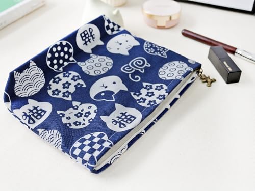 HAPPYHEIDI Canvas Pouch for Tools, Painting Pouch, Raw White, Cotton Blend, Solid, Zipper, 7.1x2.4x7 Inches, Natural - color: GR-Canvas-Raw White