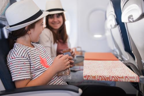 Go-Be Sleeves Airplane Tray Covers for Adults 2-Pack Classics Airplane Tray Covers - Apricot Hex/Apricot Solid - color: Apricot Hex/Apricot Solid