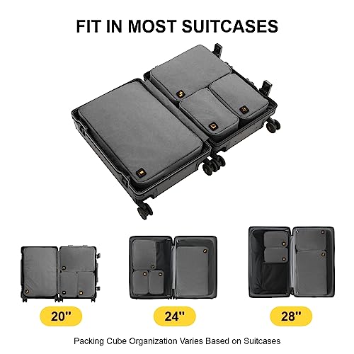LEVEL8 4 Set Packing Cubes Travel Luggage Packing Organizers