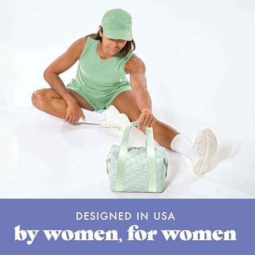 Fit & Fresh Remi Lunch Bag for Women Work – Neoprene Lunch Tote with Containers & Ice Pack, Reusable Meal Prep Lunch Box, Large Capacity, Machine Washable, Sage Flower - color: Sage Flower Block