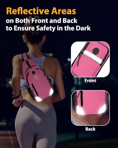Sling Backpack for Women & Men, Crossbody Travel Bag with Water Bottle Holders, 17 Pockets, Quick-Access Phone Pocket, Hidden Security Pocket, Fits 11" Tablet, for Daily Carry, Travel, Theme Parks - color: H-violet