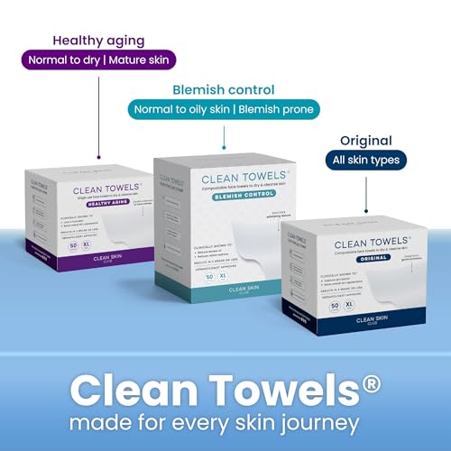Clean Skin Club Clean Towels XL®, Travel Pack 100% USDA Biobased Disposable Face Towel, Eczema Association Accepted,Dry Wipes, TSA-Approved Travel Essential, 3 Packs, 30 ct Total - size: 30 Count (Pack of 3)