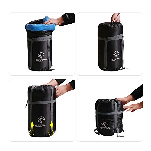 REDCAMP Sleeping Bag Stuff Sack, Black M, L, XL and XXL Compression Sack, Great for Backpacking and Camping - style: Black XL 40l