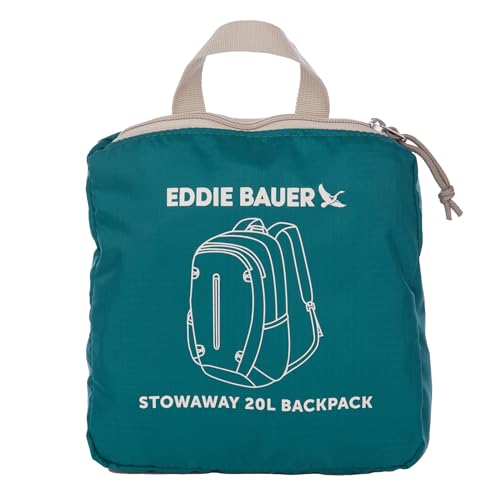 Eddie Bauer Stowaway Packable Backpack | Travel | Outdoor | Lightweight | Foldable | Durable | Ripstop Polyester | 20L - Deep Sea - color: Deep Sea, size: 20L