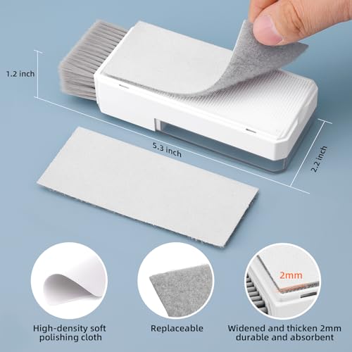 Keyboard Cleaning Kit Laptop Cleaner, All-in-1 Computer Screen Cleaning Brush Tool, Multi-Function PC Accessories Electronic Cleaner Kit Spray for iPhone iPad Macbook Earbud Camera Monitor with Patent - color: White