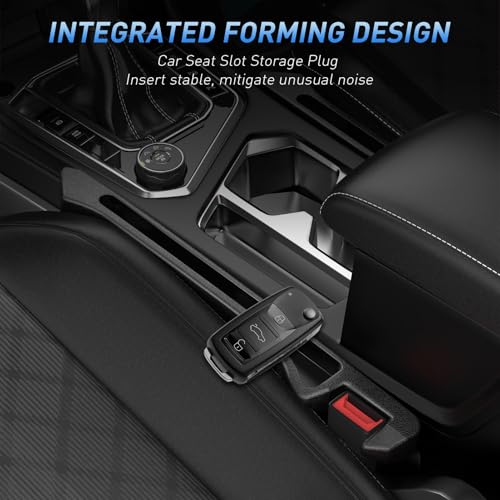 Car Seat Gap Filler 2Pack, Inserts Between Seats Console with Organizer Storage Upgraded Phone Holder Car Side Seat Gap Fillers Cars Front Seats Fill Plug Car Essentials for Vehicle SUV Truck (Black) - color: Black