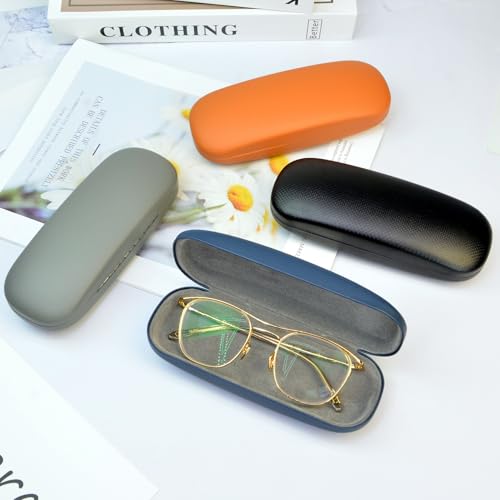 Glasses Case,Eyeglass Case 4 Pack for Women Men,Glasses Case Hard Shell,Hard Eye Glass Case for Travel Study Work,Hard Case for Glasses,Sunglasses Cases