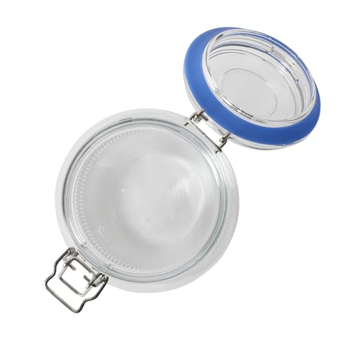 Sur La Table Lyon Court 4-Piece Glass Canister Set with Airtight Trigger Clamp Lids, Clear – 71 oz, 54 oz, 37 oz & 22.5 oz Sizes, Rubber Gasket Seal, Dishwasher Safe Food Storage Jars - size: Set of 4 (71 oz, 54 oz, 37 oz & 22.5 oz)
