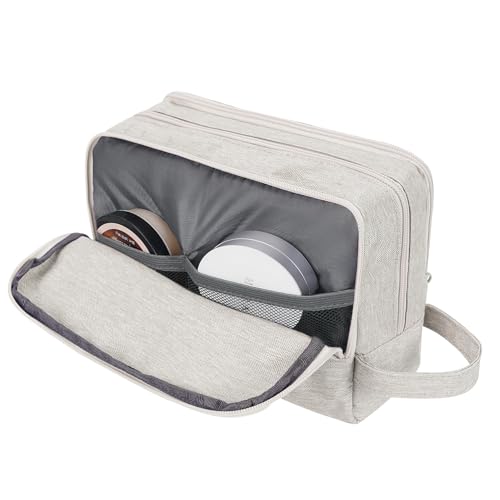 Toiletry Bag for Men Hanging Dopp Kit Water Resistant Shaving Bag Small Toiletry Bag for Traveling (Denim Pure Beige) - color: Denim Pure Beige