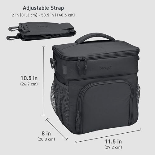 Bentgo Prep Deluxe Insulated Multimeal Bag - Lunch Box Bag, Holds 5 Meals, Premium Insulation up to 8 Hrs, Durable, Water-Resistant - Large Capacity For Adult Meal Prep (Dark Gray) - color: Dark Gray