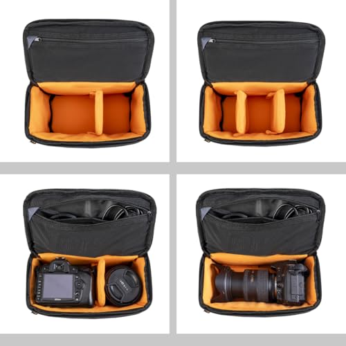 Vogano Camera Bag, Protective Covers Photography Shoulder Bag Compatible for Nikon, Canon, Sony DSL/SLR/Mirrorless Equipment Travel Waterproof - color: 1.0 Grey